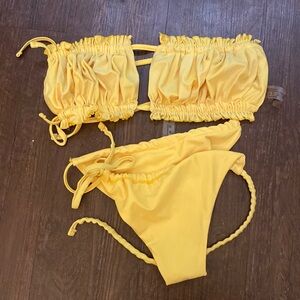 Sexy yellow bikini